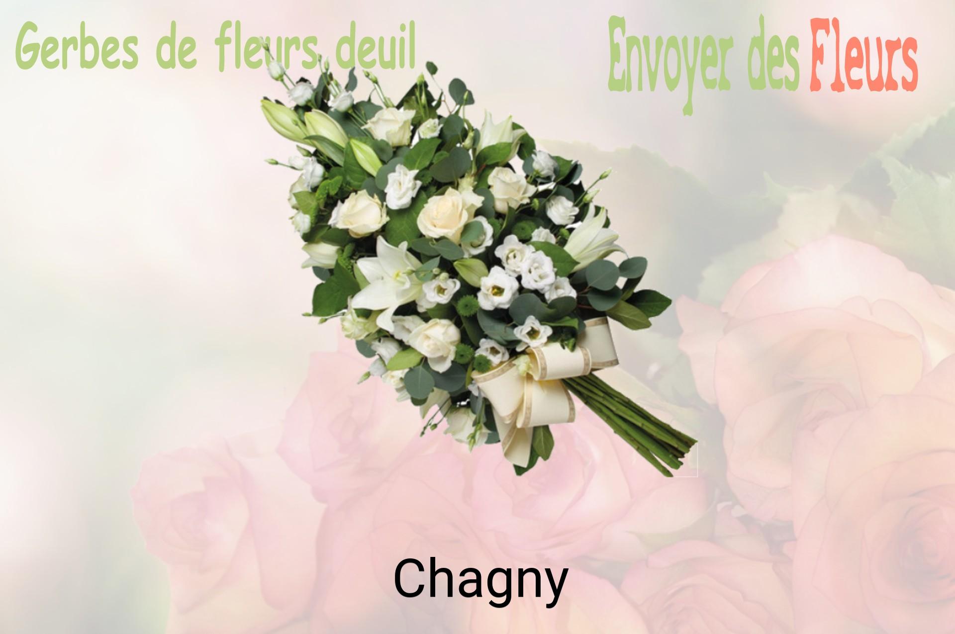 Gerbe de fleurs de deuil livrée à Chagny